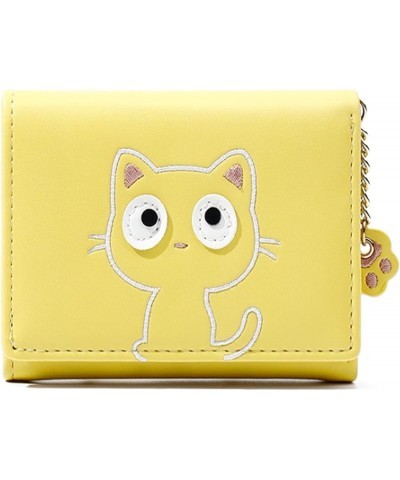 Wallet New Cartoon Cute Wallet Female Short PU 30% Student Girl Small Bag Skin Clip Female Pottery Package (Color : Pink) Blu...