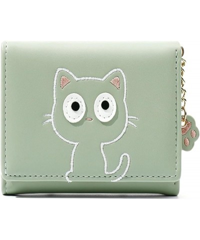 Wallet New Cartoon Cute Wallet Female Short PU 30% Student Girl Small Bag Skin Clip Female Pottery Package (Color : Pink) Blu...